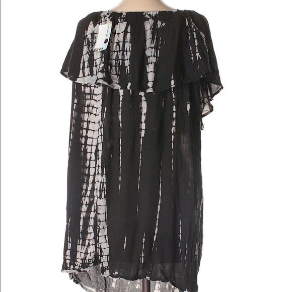 Raviya Tie dye Smocked OTS Coverup Dress NWT Small - Picture 3 of 7